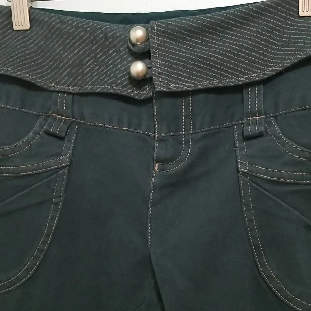 Over the knee shorts, dark green,  size 29.